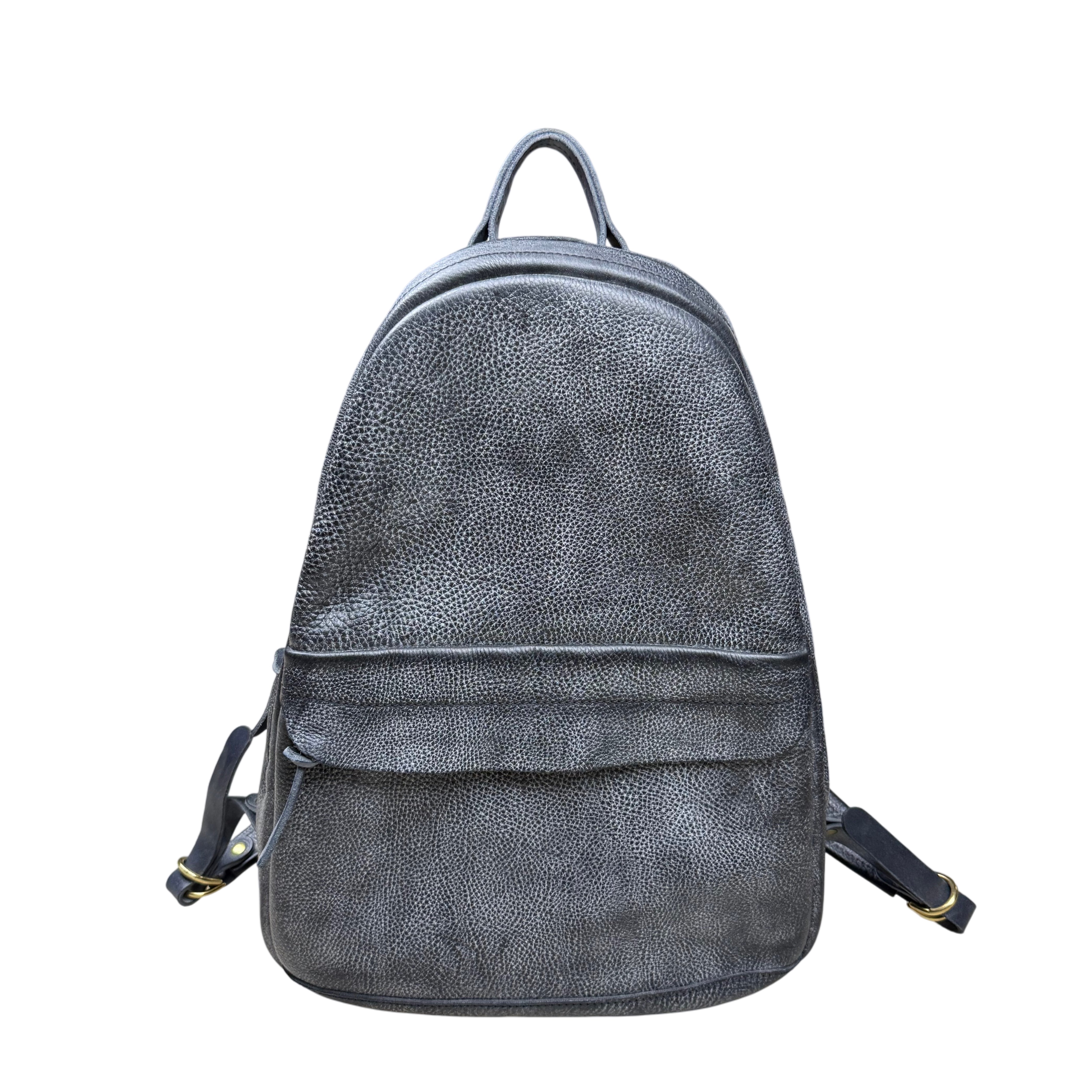 dark gray leather backpack Backpack