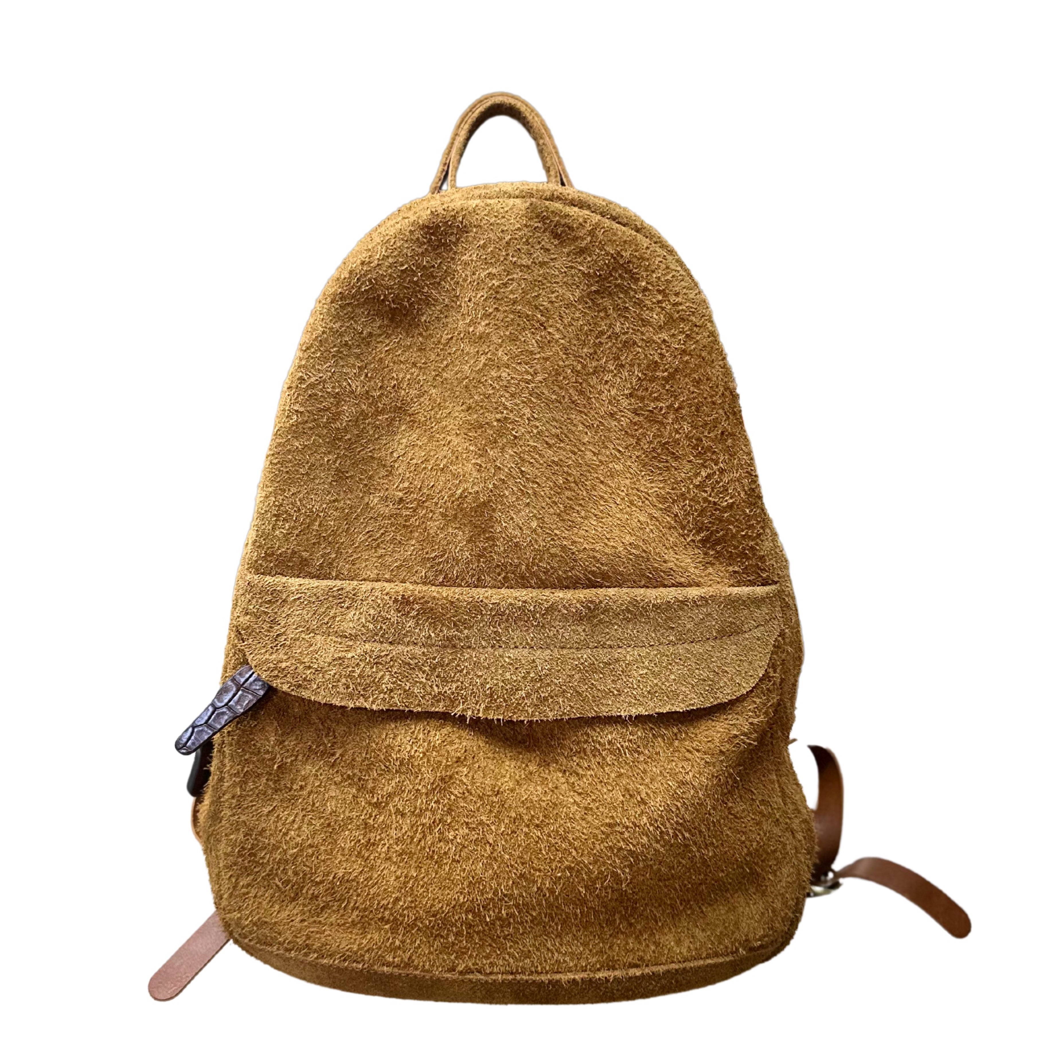 carla ferreri leather & suede convertible backpack Backpack